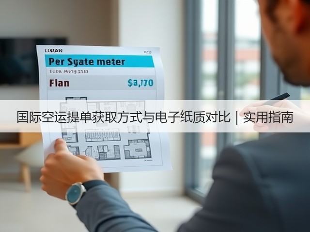 国际空运提单获取方式与电子纸质对比|实用指南(图3) 国际空运提单获取方式与电子纸质对比|实用指南(图3)
