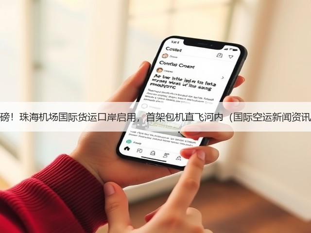 重磅！珠海机场国际货运口岸启用，首架包机直飞河内（国际空运新闻资讯）(图2)
