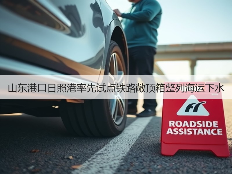山东港口日照港率先试点铁路敞顶箱整列海运下水