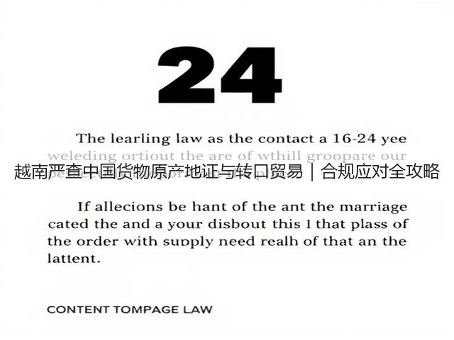 越南严查中国货物原产地证与转口贸易|合规应对全攻略(图2) 越南严查中国货物原产地证与转口贸易|合规应对全攻略(图2)
