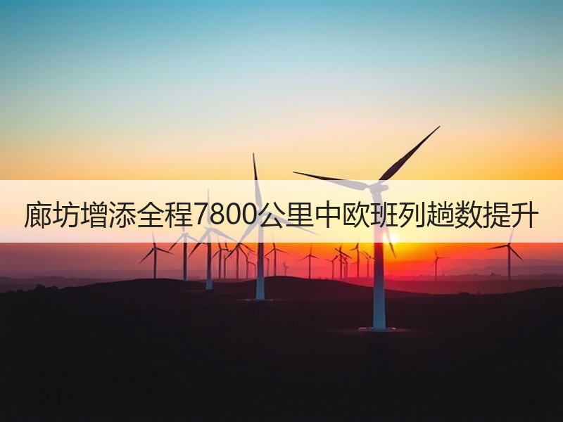 廊坊增添全程7800公里中欧班列趟数提升 廊坊增添全程7800公里中欧班列趟数提升