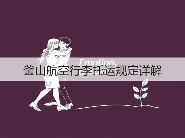 釜山航空行李托运规定详解(图1) 釜山航空行李托运规定详解(图1)