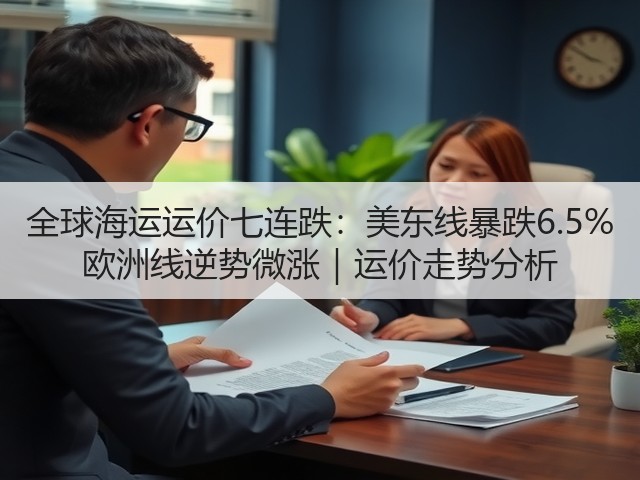 全球海运运价七连跌:美东线暴跌6.5% 欧洲线逆势微涨|运价走势分析(图3) 全球海运运价七连跌:美东线暴跌6.5% 欧洲线逆势微涨|运价走势分析(图3)