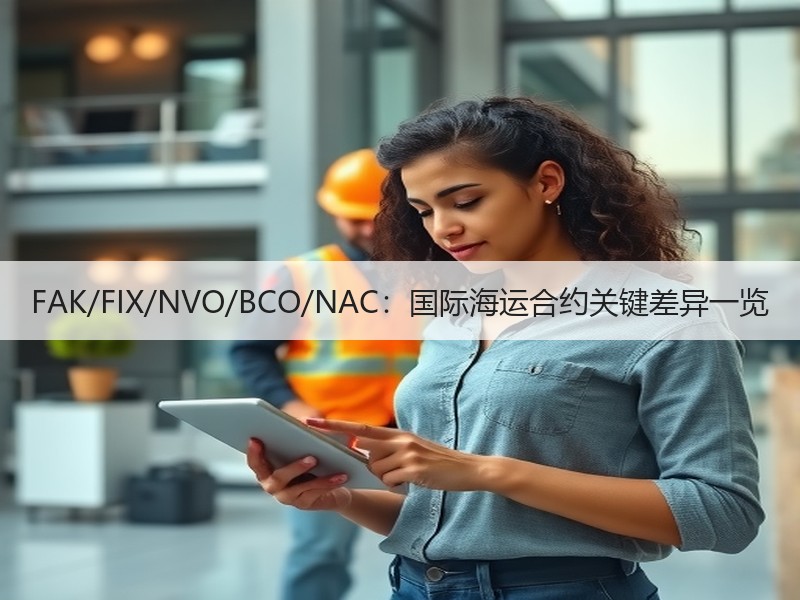 FAK/FIX/NVO/BCO/NAC：国际海运合约关键差异一览