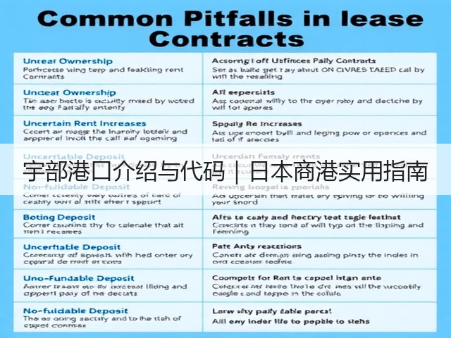 宇部港口介绍与代码｜日本商港实用指南(图2)