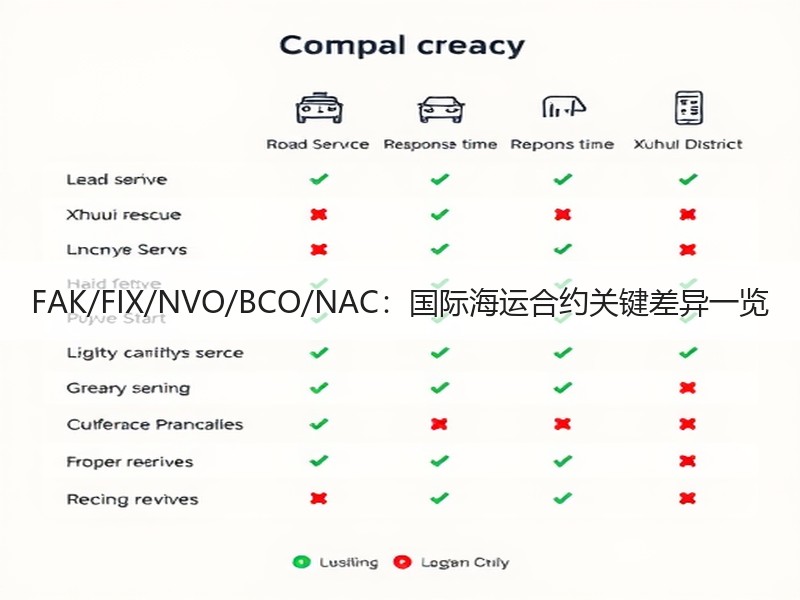 FAK/FIX/NVO/BCO/NAC：国际海运合约关键差异一览
