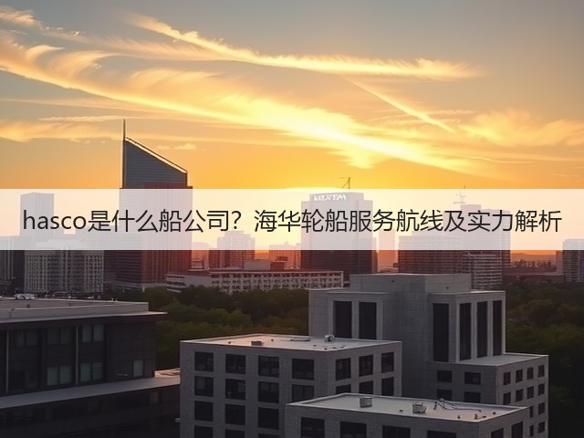 hasco是什么船公司?海华轮船服务航线及实力解析(图3) hasco是什么船公司?海华轮船服务航线及实力解析(图3)