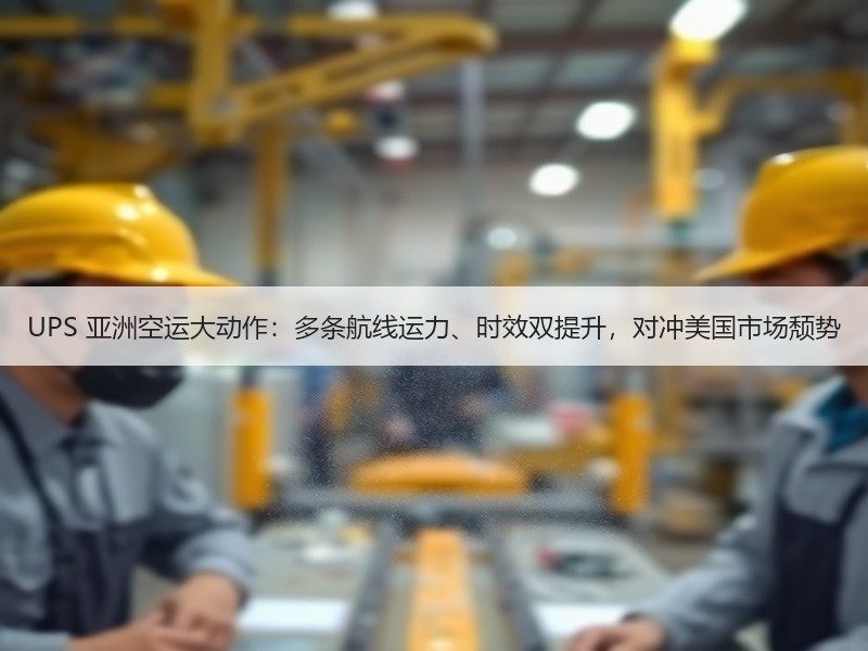 UPS 亚洲空运大动作：多条航线运力、时效双提升，对冲美国市场颓势