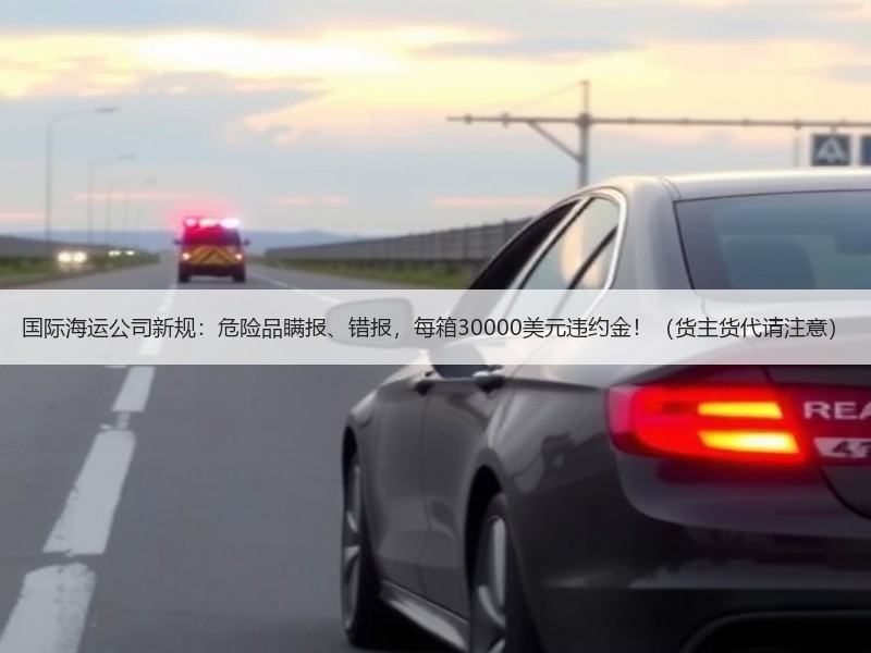 国际海运公司新规：危险品瞒报、错报，每箱30000美元违约金！（货主货代请注意）