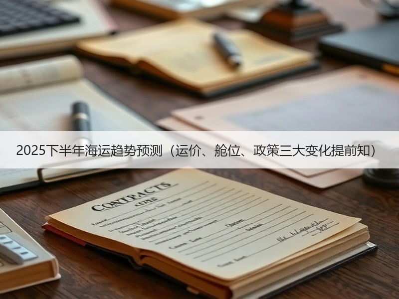 2025下半年海运趋势预测（运价、舱位、政策三大变化提前知）
